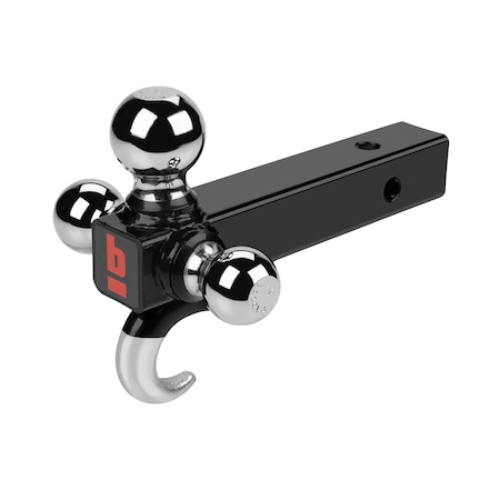 Brok Ball Mount Tri Ball 2" Shank W/Hook & Chrome Balls 32968